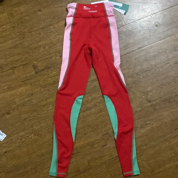 💥HOST PICK💥 NWT LACOSTE SPORT COLOUR-BLOCK SPORT LEGGING RED, PINK, GREEN - Picture 7 of 12